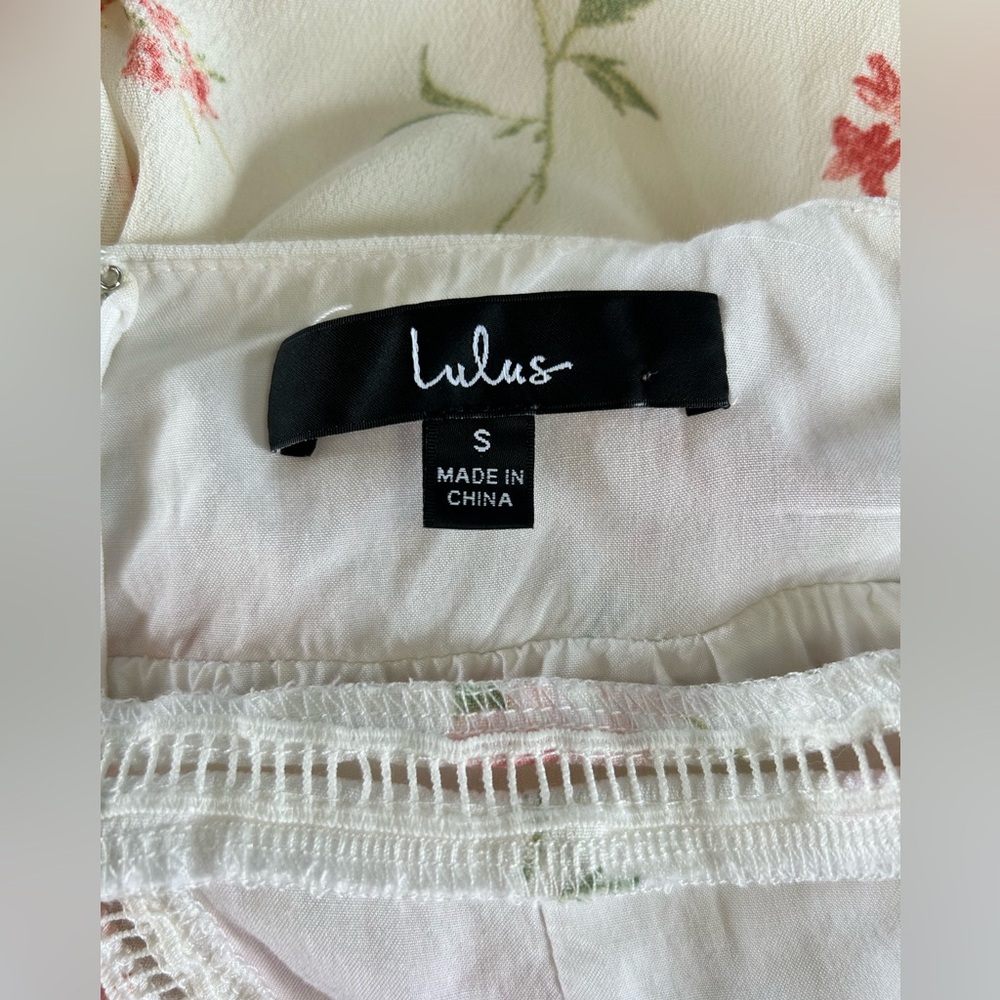 Lulu's Pink Floral White Jumpsuit with Wide-Leg Design - Picture 2 of 13